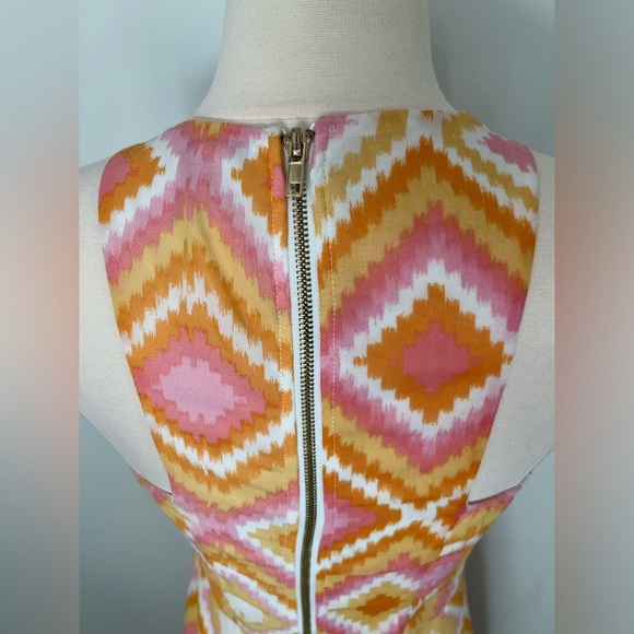 Bar III Coral Reef Pink/Orange Geometric Printed Racerback Maxi Dress - Picture 6 of 6